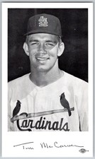 1967 Team Issue Photocards Tim McCarver St. Louis Cardinals