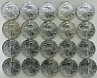 2001 Lot Of 20 Coins $1 Silver Eagle 1 Oz. #C740
