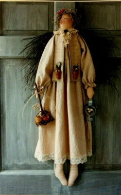 Elizabeth R Gardener Doll Pattern Soft Sculpture Folksy Country Lace - Image 1 of 3