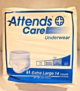 Attends EXTRA LARGE, Heavy Absorbency Adult Underwear XL 14 Piece 58"-68 - Picture 1 of 6