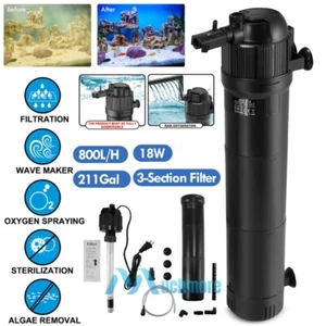 Aquarium Aquarium Innen UV Sterilisatoren Filter Tauchpumpe Sauerstoffpumpe 800L/H - Bild 1 von 15