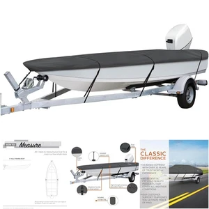 Schwerlast Boot Abdeckung 12' - 14' x 68" anthrazit trailerbar Marinequalität - Bild 1 von 10