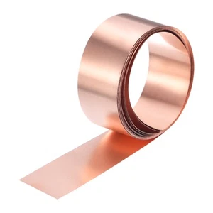Copper Sheet Roll 2000x20x0.1mm 99.9% Pure Copper Strip Copper Flashing - Picture 1 of 7