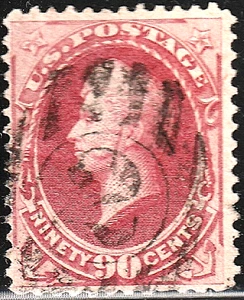 #191 US 90 CENT CARMINE PERRY-USED-N/G-FINE-VF - Picture 1 of 1