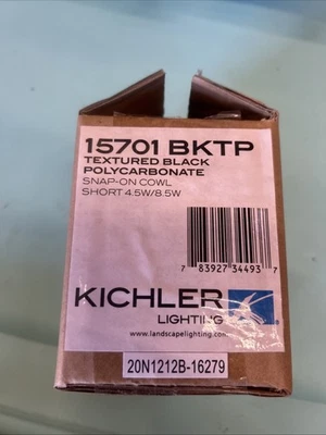 Kichler 15701BKTP - 12V Landscape Snap On Cowl in Black - Image 1 of 2