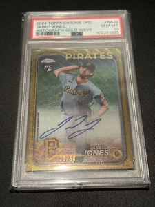 Topps Chrome Auto Gold Refractor Jared Jones PSA10 - Picture 1 of 2