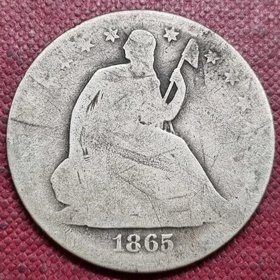 1865 S Seated Liberty Half Dollar 50c Circulated Better Date #94464 - Image 1 of 2