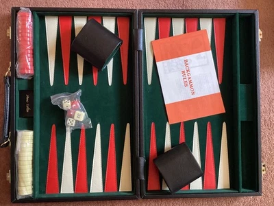 Anne Carlton Backgammon - complete faux leather briefcase set - UNUSED - Image 1 of 4