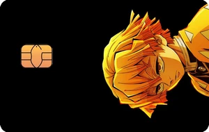 Zenitsu Demon Slayer Vinyl Credit Card Sticker Waterproof - Picture 1 of 3