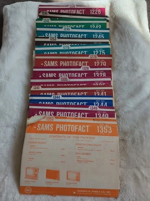13 Sams Photofact Folder Bundle Manuals 1226 41 42 45 53 75 79 1328 35 41 44 49  - Image 1 of 4