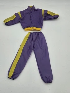1990 Barbie KEN Active Wear #775 Purple & Yellow Jogging Outfit Incomplete Tlc - Picture 1 of 14