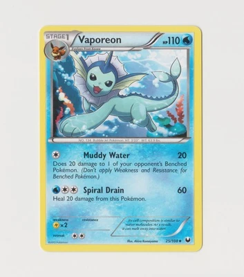 Vaporeon 25/108 Pokemon TCG: Dark Explorers (2012) - Image 1 of 2