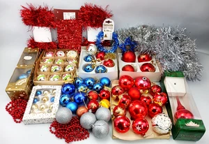  Colección de bolas de árbol de Navidad, diferentes tamaños y colores, bolas reflectantes, punta de árbol - Imagen 1 de 19