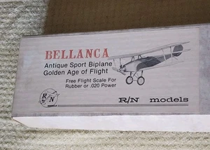 VINTAGE BELLANCA GF112 R/N MODELS BALSA RC MODEL AIRPLANE KIT ANTIQUE BIPLANE - Picture 1 of 12