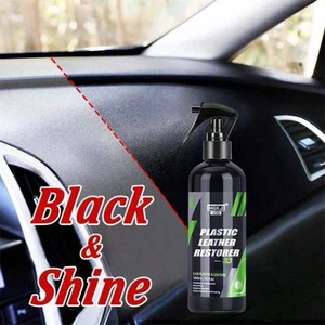 Spray restauratore plastica e pelle auto 100 ml nero lucido pulitore interni HGKJ - Foto 1 di 7