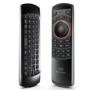 Rii K25 Multifunction Portable 2.4GHz Mini Wireless Fly Mouse Keyboard Black - Picture 1 of 7