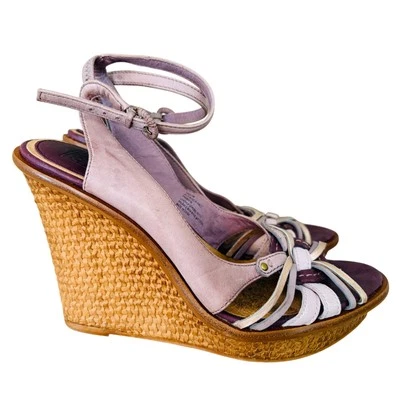 The FRYE Company Sandalias al Tobillo Tejidas en Jade Tacones Zapatos TALLA 8M  Foto 1 de 4