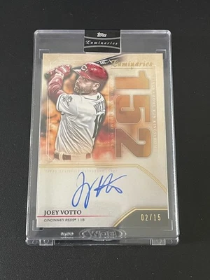 2020 Topps Luminaries Joey Votto Home Run Kings On Card Auto Autograph /15 - Image 1 of 2