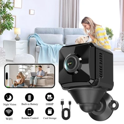 1080P Nachtsicht Überwachungskamera Mini Wifi IP Kamera Wlan Bewegungsmelder APP - Bild 1 von 4