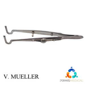 V.Mueller OP3895 Berke Ptosis Forecps Blades 20mm Wide Serrated Longitudinal - Picture 1 of 4
