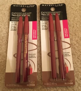 2 Stück Maybelline Expert Wear Twin Eye & Brow Holz Eyeliner Stifte 107 Blond 2 Stück - Bild 1 von 2