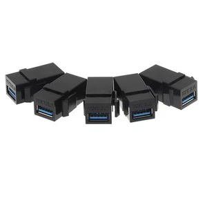 Lot de 5 prises USB 3.0 Keystone A femelle vers A femelle insert d'embrayage - Photo 1/7