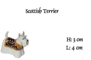 KLIMA Miniature en porcelaine - SCOTTISH TERRIER BLANC DOG - Imagen 1 de 1