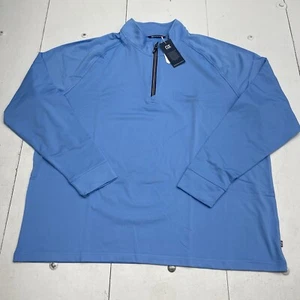 Cutter & Buck Blue Adapt Eco Knit Stretch 1/4 Zip Pullover Sweater Mens Size XXL - Picture 1 of 10