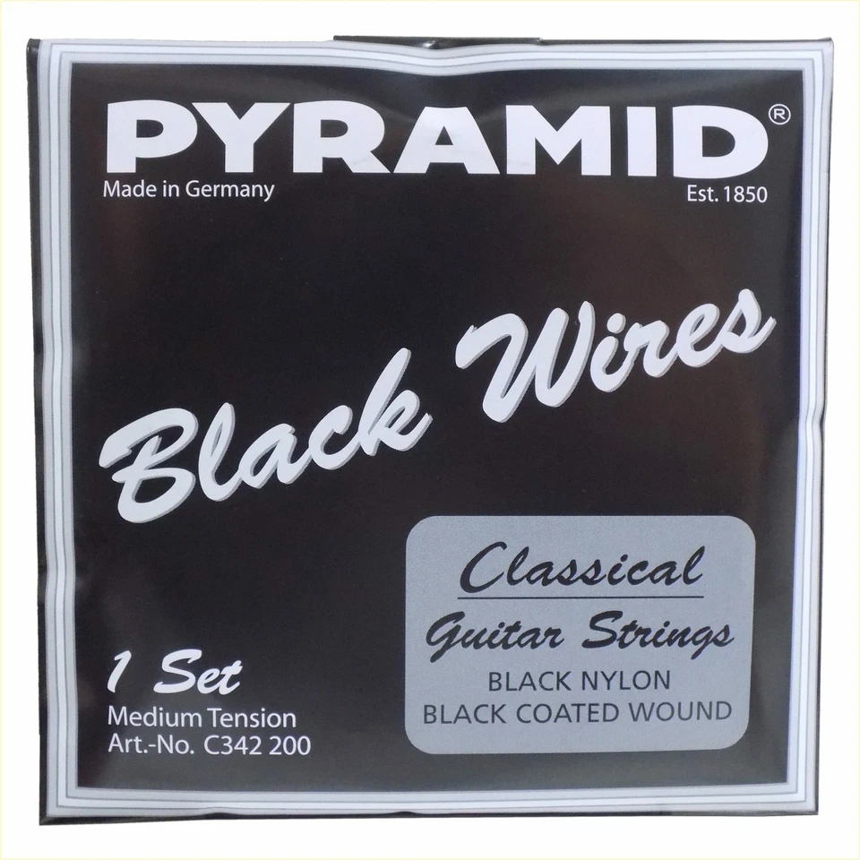 Pyramid Nylon Black Wires | schwarze Konzert-Gitarren-Saiten | C342 200 | NEU
