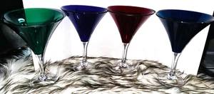 Tupperware Sheerly Elegant Acrylic Margaritas Martini Glasses Set of 4 HTF - Picture 1 of 3