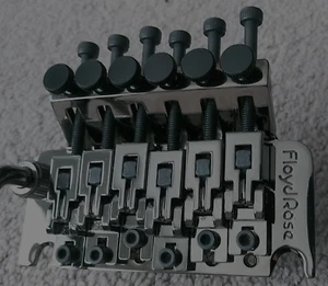 FLOYD ROSE Tremolo 1000 Series COSMO BLACK Bridge 6 String Bar BRASS 32MM *NEW** - Picture 1 of 4