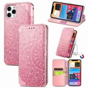 Handyhülle Schutz Case für Apple iPhone 11 Pro Flip Cover Tasche Etuis Rosa Neu - Zdjęcie 1 z 9