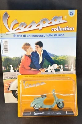 VESPA 125 U (1953) SCALA 1/18 VESPA COLLECTION N° 27 FABBRI EDITORI - Immagine 1 di 2