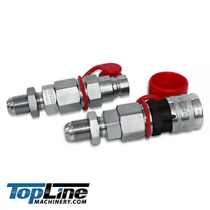 Minicargadora acoplador hidráulico de conexión rápida cara plana TL24 #10 JIC 1/2" - Imagen 1 de 11