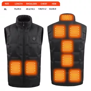Heated Vest Winter Body Warm USB Electric Jacket Men Women Thermal Heating Coat~ - Picture 1 of 17