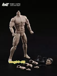 ANT 1:12 Flexible Muscular Cabeza Masculina Fuerte Cuerpo Pistola Zapatos Mano Modelo Figura Juguete - Imagen 1 de 18