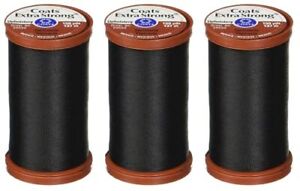 Coats & Clark Inc. Extra Strong Upholstery Thread, 150-Yard, Black 3 Pack