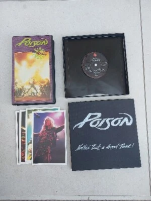 POISON Nothin' But A Good Time 7" Box + Postcards + VHS Sight For Sore Ears - Image 1 of 4