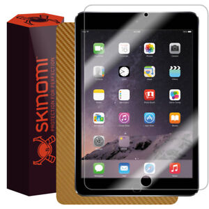 Skinomi Gold Carbon Fiber Skin & Screen Protector for Apple iPad mini 4