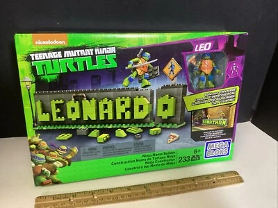 MEGA BLOKS Leo / Leonardo Teenage Mutant Ninja Turtles Name Builder 233 Pieces - Image 1 of 2