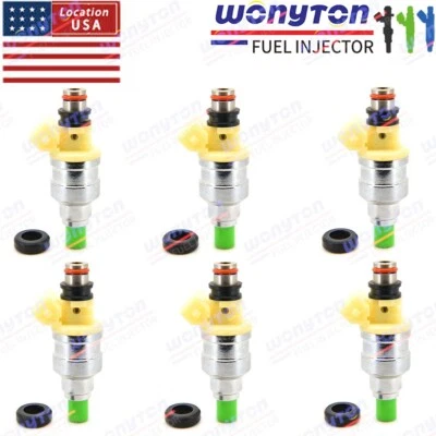 x6 原始设备制造商 NIKKI 燃油喷射器适用于 1989 - 1994 道奇 Ram 三菱 Sigma Montero 3.0L — 第 1/4 张图片