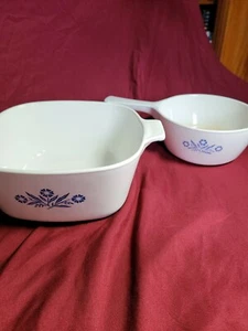 Vintage Corning Ware Blue Cornflower Saucepan and Casserole Set - Picture 1 of 8