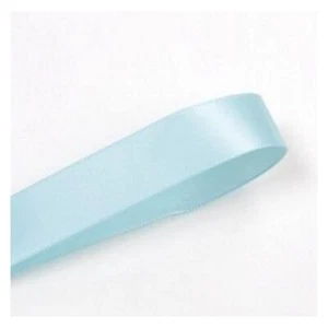 3/8" Wide Light Blue Double Faced Satin Ribbon - 100 Yards (Not Wired) - Picture 1 of 1