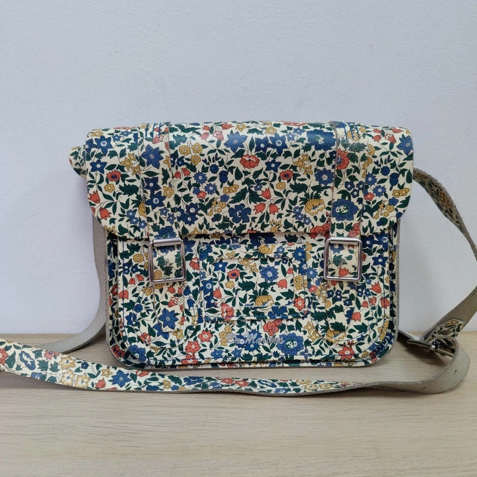 Dr Martens X Liberty London 2012 Off White Floral Satchel Crossbody Rare Bag 11" - Image 1 of 4