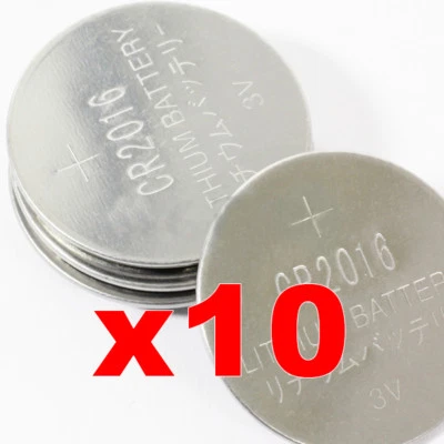 SENZA MARCA pile CR2016 2016 10 CR Lotto 3V Litio Lithium bottoni lithio batterie pila xe