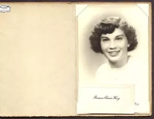 Rowena Clarice Wing Cabinet Photo - Portland, Maine Graduation Photo, 1952 - Picture 1 of 1