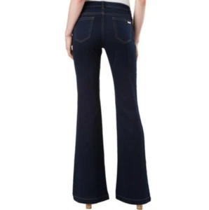 MICHAEL KORS Selma FLARE Leg stretch Jeans MK logo gold 2 buttons CHOICE MENU - Picture 1 of 10