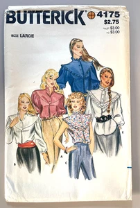 1970's Butterick Misses' Blouse Pattern 4175 Size L UNCUT - Picture 1 of 2