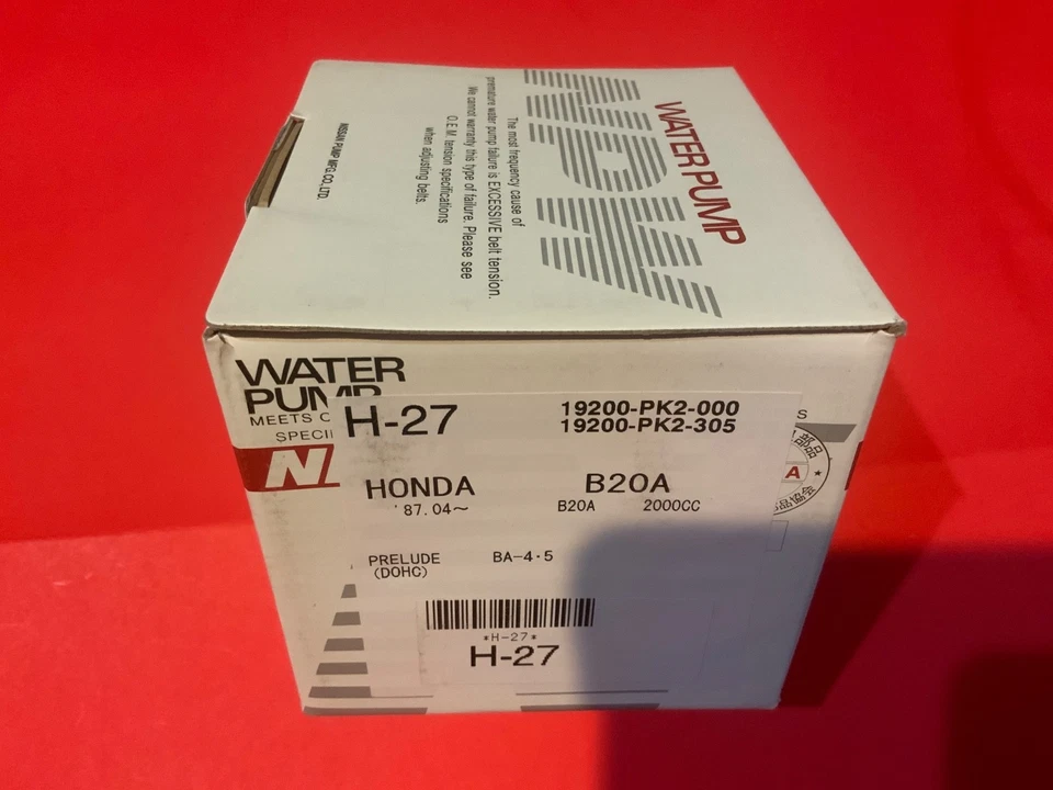 Bomba de agua NPW HECHA EN JAPÓN para Honda Prelude 2.0 2.1 DOHC 90-91 Foto 1 de 4