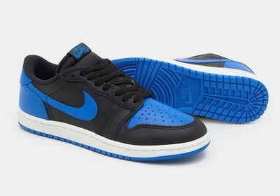 Hombre Nike Air Jordan 1 Low '85 Negro y Azul Real IB1981-004 Talla 7 Nuevo Sin Caja Foto 1 de 4